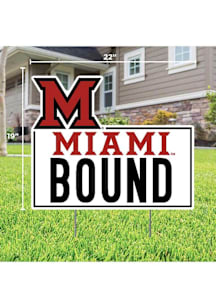 Miami RedHawks School Bound Yard Sign - White