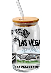Las Vegas Raiders Cheer Glass Tumbler Pint Glass - White