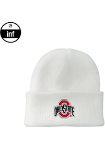 LogoFit Ohio State Buckeyes INF Northpole Cuffed Baby Knit Hat - White