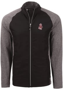 Cutter and Buck West Virginia Mountaineers Mens Black Vault Adapt Eco Big and Tall Light Weight Ja..