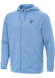 Antigua Coast Guard Mens Light Blue Effortless Long Sleeve Full Zip Jacket
