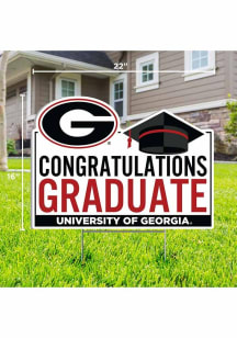 Georgia Bulldogs Congratulations Graduate Yard Sign - White