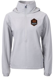Cutter and Buck Houston Dynamo Womens Grey Charter Eco Long Sleeve Pullover