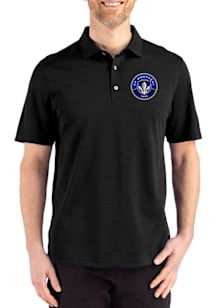 Cutter and Buck Montreal Impact Mens Black Advantage Refresh Short Sleeve Polo
