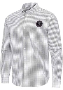 Antigua Inter Miami CF Mens Ash Ellis Long Sleeve Dress Shirt