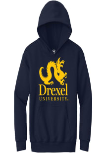 Youth Drexel Dragons Navy Blue Summit Sportswear Primary Logo Long Sleeve Hooded Sweatshirt