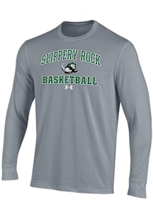 Under Armour Slippery Rock Grey Basketball Performance Long Sleeve T Shirt