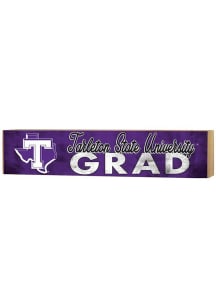 KH Sports Fan Tarleton State Texans Grad graduation graphic Sign - Purple