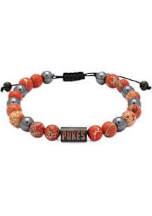 Oklahoma State Cowboys Stainless Steel Beaded Mens Bracelet