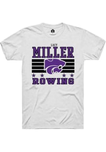 Lacy Miller Rally Mens White K-State Wildcats NIL Striped Player T Shirt