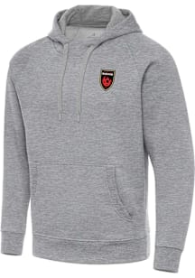 Antigua Phoenix Rising FC Mens Grey Victory Long Sleeve Hoodie