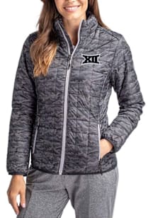 Cutter and Buck Big 12 Womens Black Rainier PrimaLoft Printed Filled Jacket
