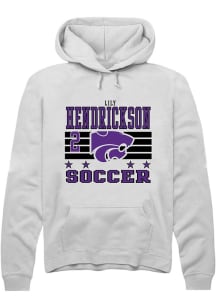 Lily Hendrickson Rally Mens White K-State Wildcats NIL Striped Player Hood