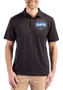 Cutter and Buck Florida Gators Mens Black 2025 National Champions Coastline Eco Short Sleeve Polo