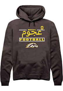Mustafi Al-Gawari Western Michigan Broncos Mens Brown Football NIL Stacked Box Player Hood