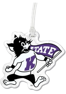 K-State Wildcats  Golf Mascot Luggage Tag - White