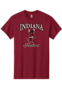 Summit Sportswear Indiana Hoosiers Red Distressed Vault Short Sleeve T Shirt