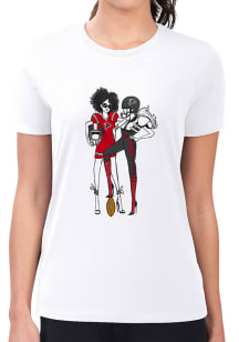 4Her Atlanta Falcons Womens White Football Girls Short Sleeve T-Shirt