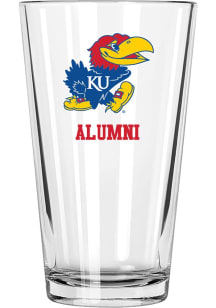 Kansas Jayhawks Alumni 16 oz Pint Glass - White