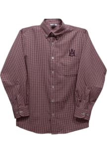 Vive La Fete Alabama A&amp;M Bulldogs Baby Maroon Gingham Long Sleeve Polo