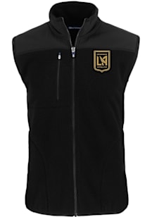Cutter and Buck Los Angeles FC Mens Black Cascade Sherpa Sleeveless Jacket