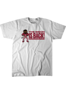 BreakingT Indiana Hoosiers White The Bison Is Back Short Sleeve Fashion T Shirt