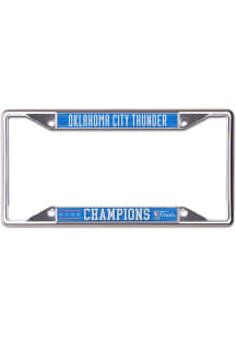 Oklahoma City Thunder 2025 Finals Champions License Plate Frame - Navy Blue