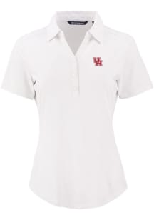 Cutter and Buck Houston Cougars Womens White Forge Eco Polo Short Sleeve Polo Shirt
