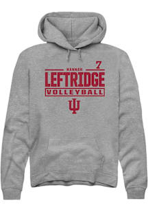 Hannah Leftridge Indiana Hoosiers Mens Graphite NIL Stacked Box Player Hood