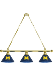 Gold Michigan Wolverines 3 Shade Billiard Lamp