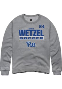 Gavin Wetzel Rally Mens Graphite Pitt Panthers NIL Stacked Box Player Crew