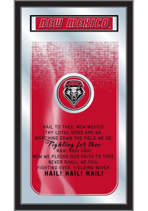 New Mexico Lobos Fight Song Hanging Back Bar Mirror