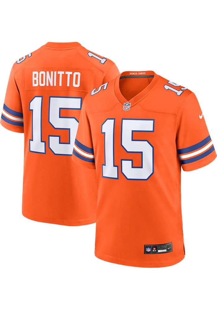 Nik Bonitto Denver Broncos ORANGE Alt 2 Jersey - 786433576