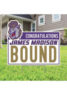 James Madison Dukes School Bound Yard Sign - White