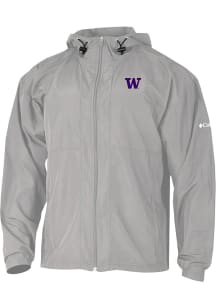 Mens Washington Huskies Grey Columbia Prodigy Light Weight Jacket