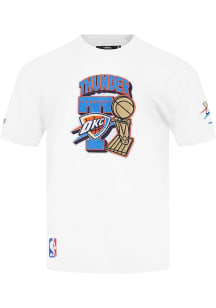 Pro Standard Oklahoma City Thunder White 2025 Finals Champions Short Sleeve Fashion T Shirt