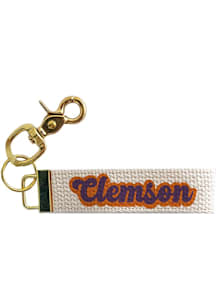 Clemson Purple and Orange Woven Keychain - Purple