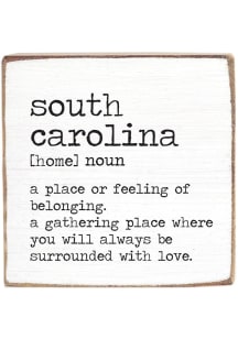 South Carolina Definition Sign - White