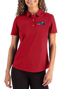 Cutter and Buck Seattle Seahawks Womens Red Americana Advantage Short Sleeve Polo Shirt