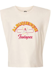 Summit Sportswear Albuquerque Isotopes Womens White Vintage Arch Script Tank Top