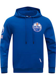 Pro Standard Edmonton Oilers Mens Blue Classic Chenille Fashion Hood