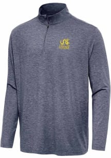 Mens Drexel Dragons Navy Blue Antigua Hunk Qtr Zip Pullover