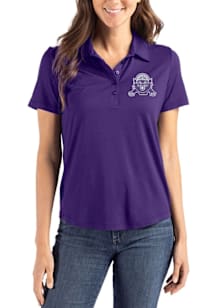 Cutter and Buck Northwestern Wildcats Womens Purple Vault Coastline Eco Short Sleeve Polo Shirt