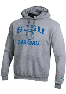 Champion San Jose State Spartans Mens Grey Powerblend Long Sleeve Hoodie