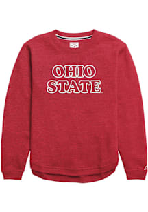 Ohio State Buckeyes Womens Red Victory Springs Crew Sweatshirt