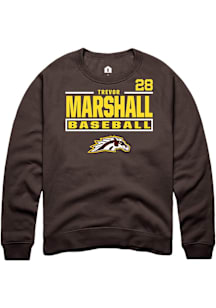Trevor Marshall Western Michigan Broncos Mens Brown NIL Stacked Box Player Crew