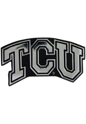 TCU Horned Frogs Chrome Car Emblem - Silver