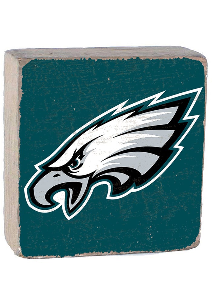 Philadelphia Eagles Rustic Block Sign