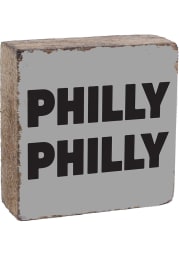 Philadelphia Philly Philly Rustic Block Sign