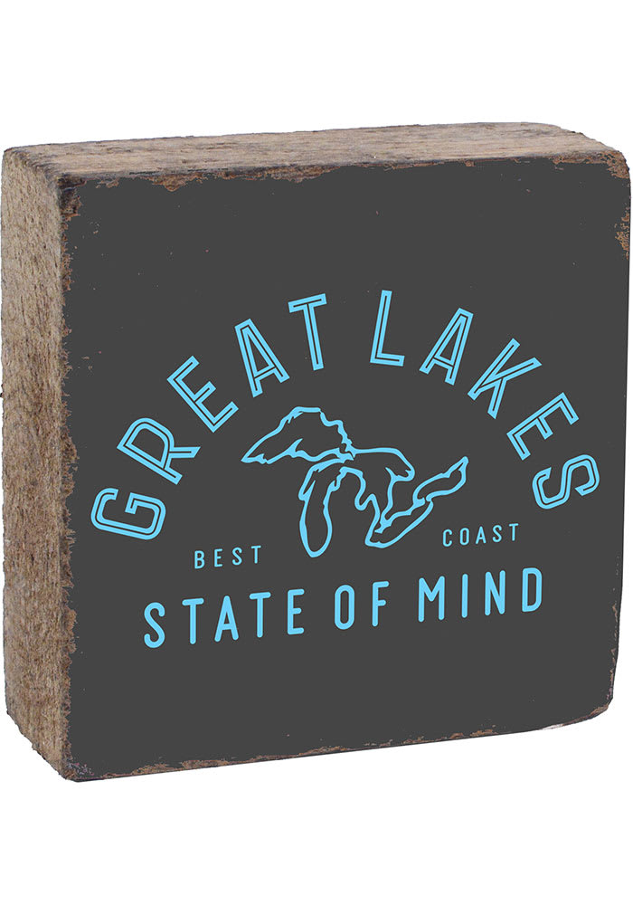 Michigan Great Lakes Rustic Block Sign